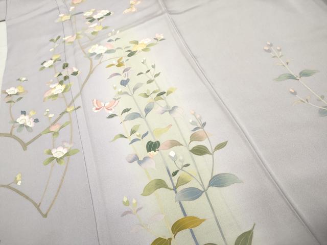 平和屋着物●訪問着　友禅　作家物　花蝶文　暈し染め　さが美扱い　正絹　逸品　AABF1038cs_4