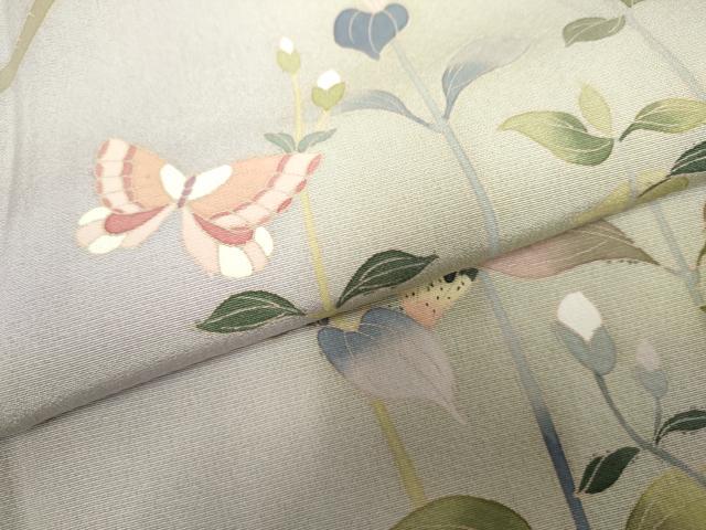 平和屋着物●訪問着　友禅　作家物　花蝶文　暈し染め　さが美扱い　正絹　逸品　AABF1038cs_5