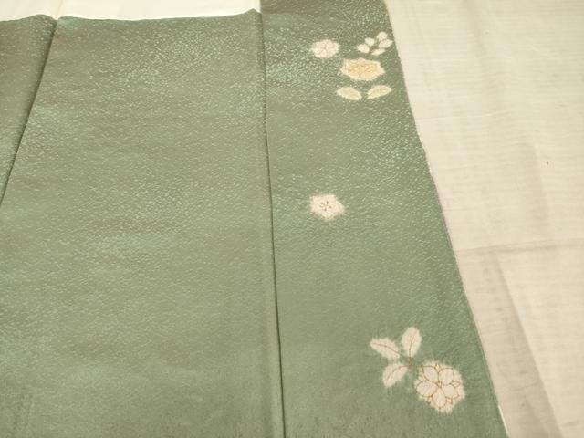平和屋着物●創業460年・千總　訪問着　駒刺繍　絞り　更紗花文　金彩　正絹　逸品　AABF1398ck