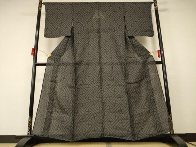 平和屋着物＊夏物　石川県指定無形文化財　能登上布　本麻手織上布　工字繋ぎ　麻　逸品　AABF1667jd_1