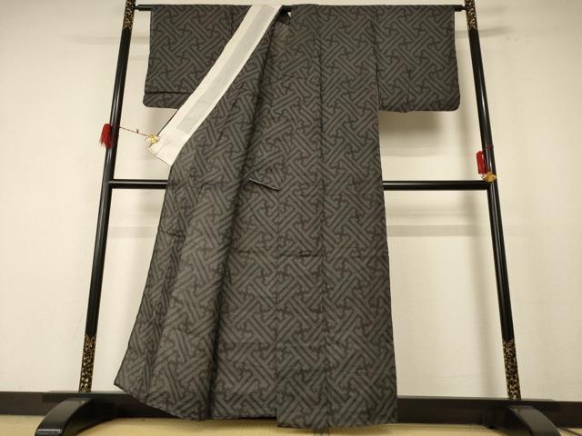 平和屋着物＊夏物　石川県指定無形文化財　能登上布　本麻手織上布　工字繋ぎ　麻　逸品　AABF1667jd_2