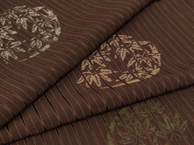 平和屋着物＊夏物　小紋　紗　笹文　銀糸　正絹　逸品　AABF1676jd