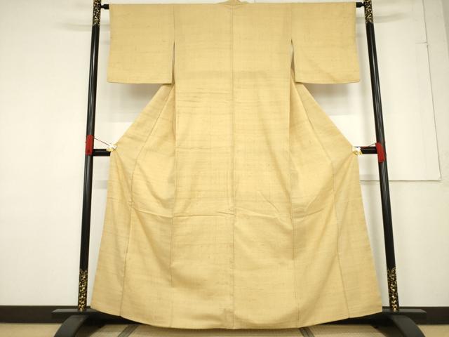 平和屋着物●染織の名門　しょうざん  生紬　飴色　正絹　逸品　AABF1818ck 平和屋着物○染織の名門 しょうざん 生紬 飴色 正絹 逸品 AABF1818ckの