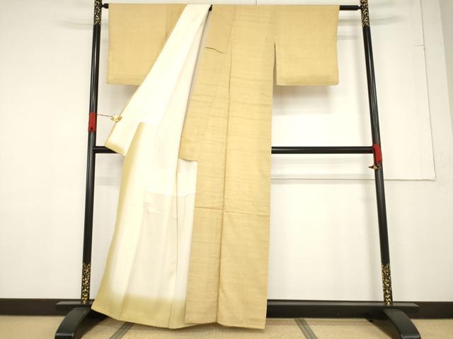 平和屋着物●染織の名門　しょうざん  生紬　飴色　正絹　逸品　AABF1818ck 平和屋着物○染織の名門 しょうざん 生紬 飴色 正絹 逸品 AABF1818ckの