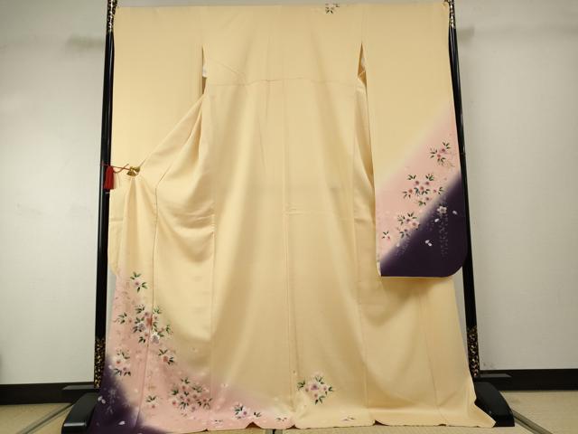 平和屋着物＊夏物　小紋　絽　草花文　洗える着物　AABB6774jd 平和屋着物＊夏物 小紋 紗 草花文 洗える着物 未使用 AABD8973jd