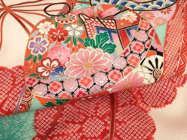 平和屋着物[]お宮参り 女の子 祝着 産着 初着 のしめ 鈴 舞扇