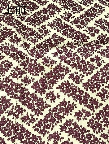 平和屋着物▽上質な小紋　単衣　草花文　正絹　逸品　AABF2729jh_6