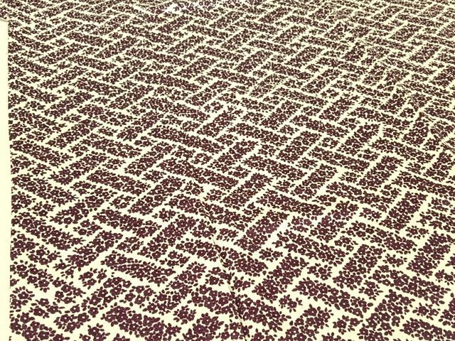 平和屋着物▽上質な小紋　単衣　草花文　正絹　逸品　AABF2729jh_3