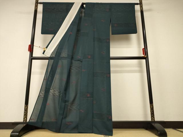 平和屋着物＊夏物　小紋　絽　絣柄　正絹　逸品　AABF2766jd_2