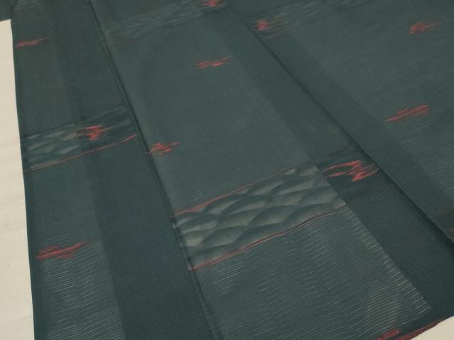平和屋着物＊夏物　小紋　絽　絣柄　正絹　逸品　AABF2766jd_3