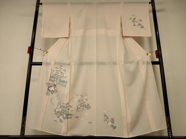 平和屋着物＊夏物　訪問着　絽　松竹梅　正絹　逸品　AABF2785jd