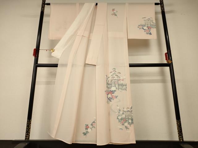 平和屋着物＊夏物　訪問着　絽　松竹梅　正絹　逸品　AABF2785jd_1