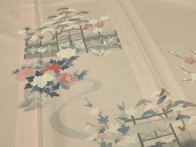 平和屋着物＊夏物　訪問着　絽　松竹梅　正絹　逸品　AABF2785jd_3