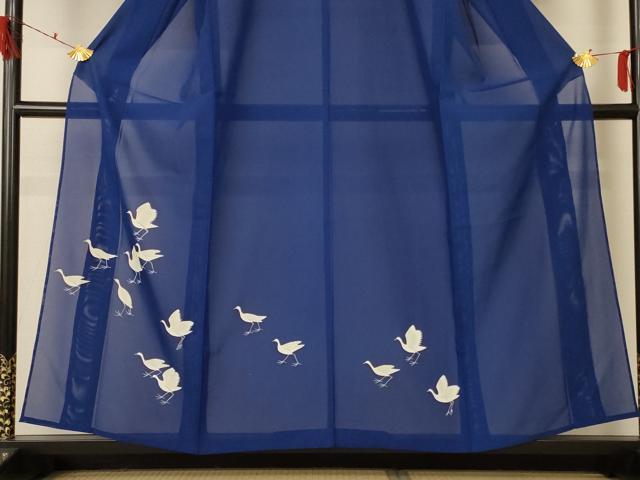 平和屋着物＊夏物　訪問着　絽　鳥　正絹　逸品　AABF2797jd_2