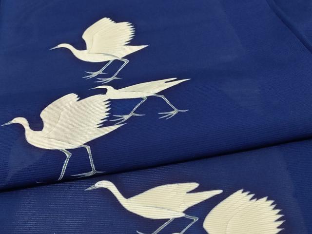 平和屋着物＊夏物　訪問着　絽　鳥　正絹　逸品　AABF2797jd_4