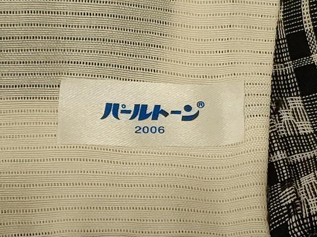 平和屋着物＊夏物　紗紬　花織　格子　正絹　逸品　AABF2840jd_8