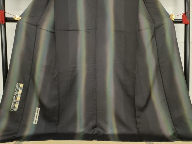 平和屋着物●訪問着　短冊花鳥文　暈し染め　金彩　ロング丈　正絹　逸品　AABF2848ck_2