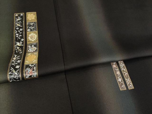 平和屋着物●訪問着　短冊花鳥文　暈し染め　金彩　ロング丈　正絹　逸品　AABF2848ck_4
