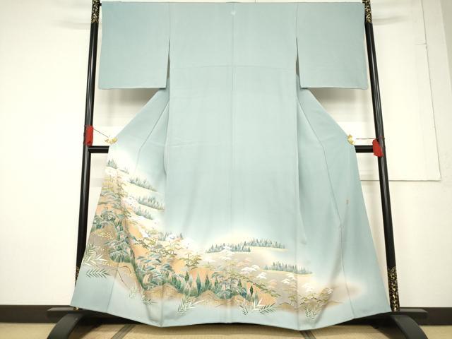 平和屋着物●豪華色留袖　友禅　作家物　風景文　暈し染め　金彩　鈴乃屋扱い　正絹　逸品　AABF2868ck 21,060円