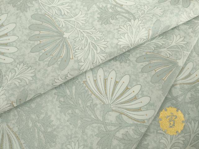 平和屋着物●ジャパンオートクチュール　渡辺雪三郎　小紋　草花文　金彩　正絹　逸品　AABF2905ck