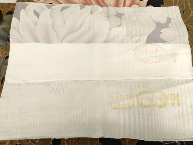 平和屋着物●創業460年・千總　小紋　大輪の菊　丹後ちりめん　反端・たとう紙付き　正絹　逸品　AABF2906ck_7