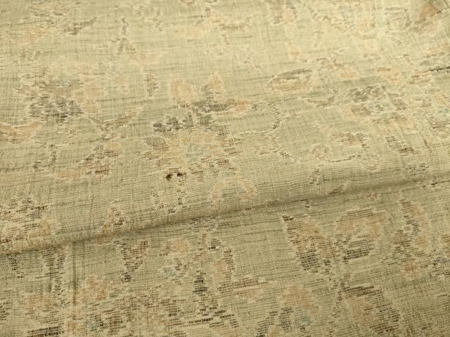 平和屋着物●上質な紬　花唐草文　正絹　逸品　AABF2913ck_4