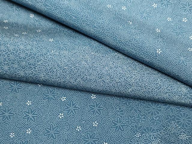 平和屋着物●江戸小紋　雲重ね吉祥花文　正絹　逸品　AABF2938cs