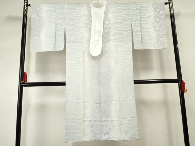 平和屋着物●長襦袢　無双仕立て　舞花地紋　暈し染め　京都きもの友禅扱い　正絹　逸品　AABF2984cs