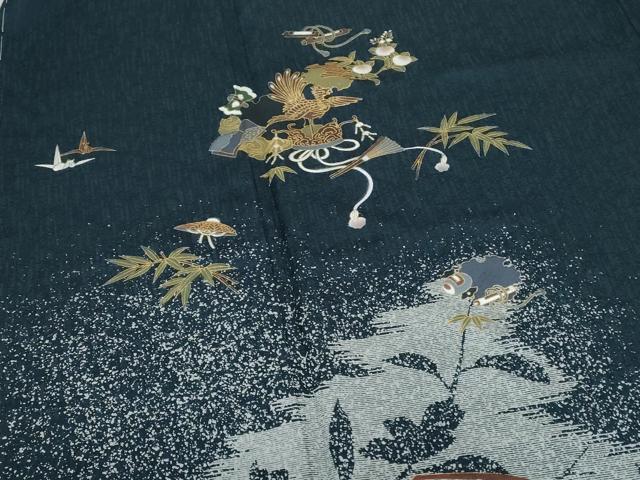 平和屋着物●訪問着　竹屋町刺繍　雪輪吉祥文　金彩　背抜き仕立て　正絹　逸品　未使用　AABF3340nf_3