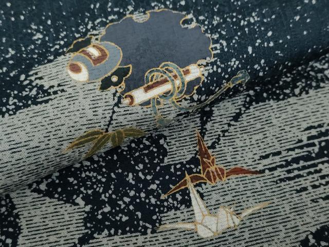 平和屋着物●訪問着　竹屋町刺繍　雪輪吉祥文　金彩　背抜き仕立て　正絹　逸品　未使用　AABF3340nf_4