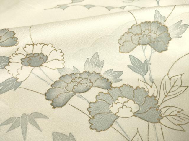 平和屋着物●訪問着　駒刺繍　舞花文　金彩　正絹　逸品　AABF3581ck_6