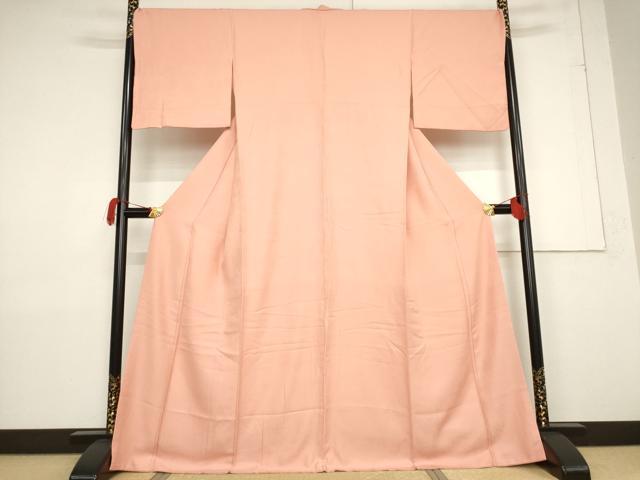 平和屋着物○上質な色無地 ときがら茶色 正絹 逸品 AABF3609ck