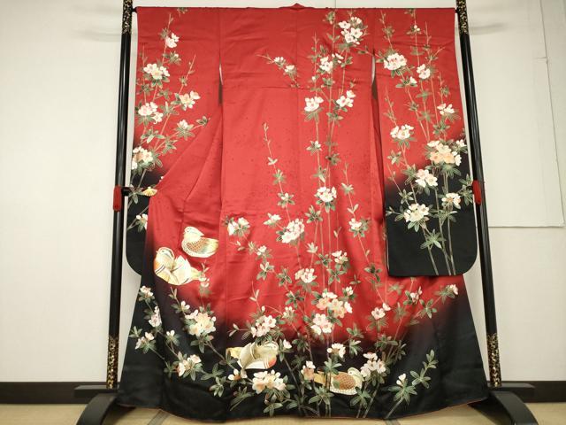 平和屋着物●豪華振袖　鴛鴦花文　暈し染め　正絹　逸品　AABF3615ck 平和屋着物○豪華振袖 鴛鴦花文 暈し染め 正絹 逸品 AABF3615ckの通販