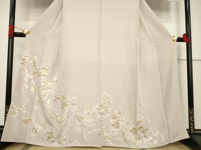 平和屋着物●訪問着　総刺繍　松文　金糸　正絹　逸品　AABF3640ck_2