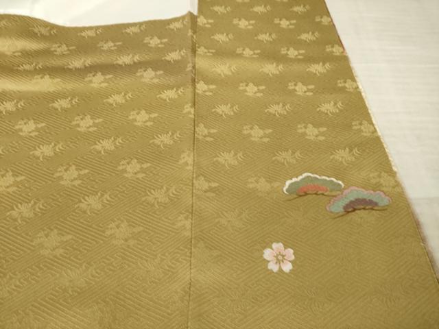 平和屋着物●訪問着　絞り　刺繍　流水扇面花文　金銀彩　正絹　逸品　未使用　AABF3946ck_7