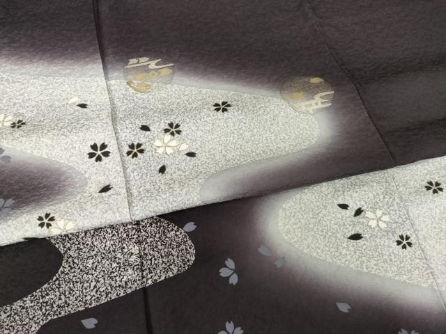 平和屋着物○訪問着 流水花丸文 暈し染め 金彩 正絹 逸品 AABF3995ckの