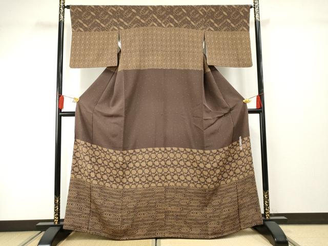 平和屋着物●二代目 川村久太郎　訪問着　流水花唐草文　正絹　逸品　AABF4276cs