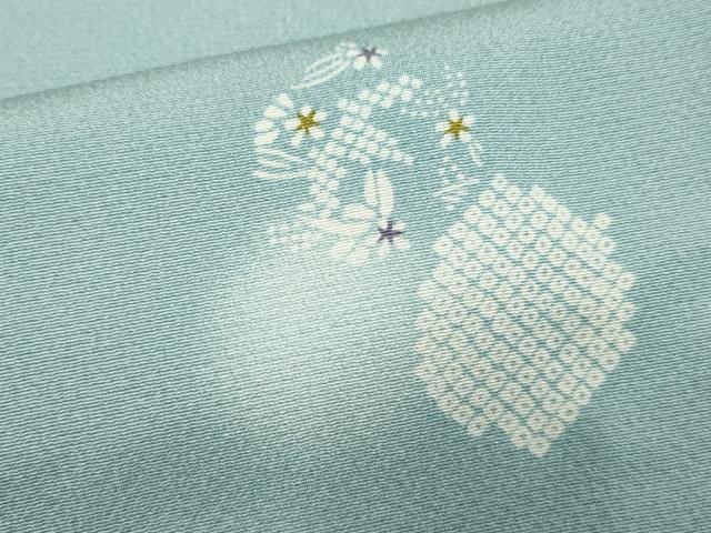 平和屋着物○上質な小紋 ほたる暈し 雪輪花丸文 やまと誂製 正絹 逸品