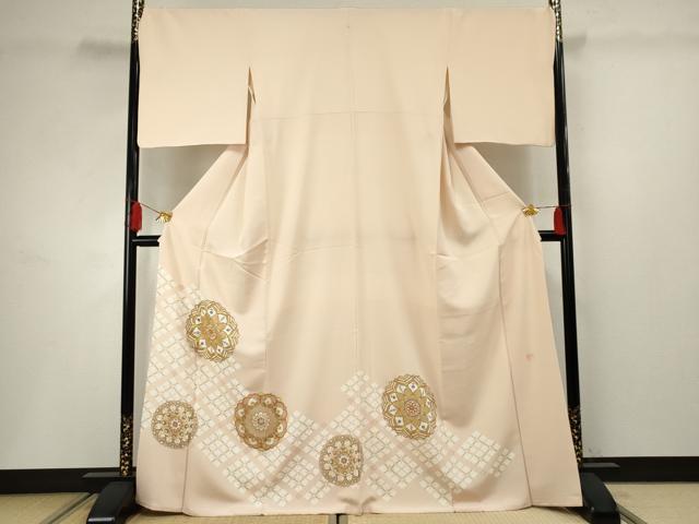 平和屋着物●京友禅　タケハナ染匠　色留袖　駒刺繍　正倉院花文　金彩　正絹　逸品　AABF4315cs