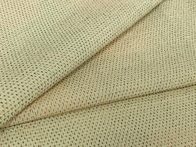 平和屋着物▽本塩沢　単衣　蚊絣　正絹　逸品　AABF4323jh