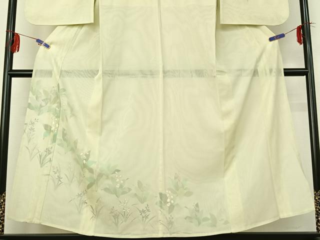 平和屋着物▽訪問着　無双　紗袷　紗×紗　草花文　金彩　正絹　逸品　AABF4426jh_2