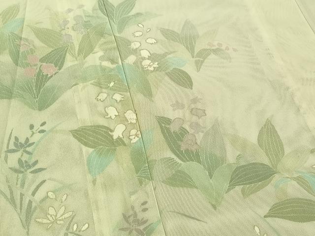 平和屋着物▽訪問着　無双　紗袷　紗×紗　草花文　金彩　正絹　逸品　AABF4426jh_4
