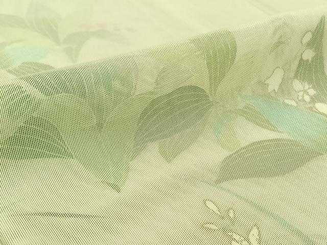 平和屋着物▽訪問着　無双　紗袷　紗×紗　草花文　金彩　正絹　逸品　AABF4426jh_6