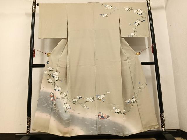 平和屋着物○訪問着 友禅 作家物 鴛鴦枝花文 暈し染め
