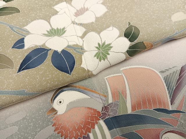 平和屋着物○訪問着 友禅 作家物 鴛鴦枝花文 暈し染め