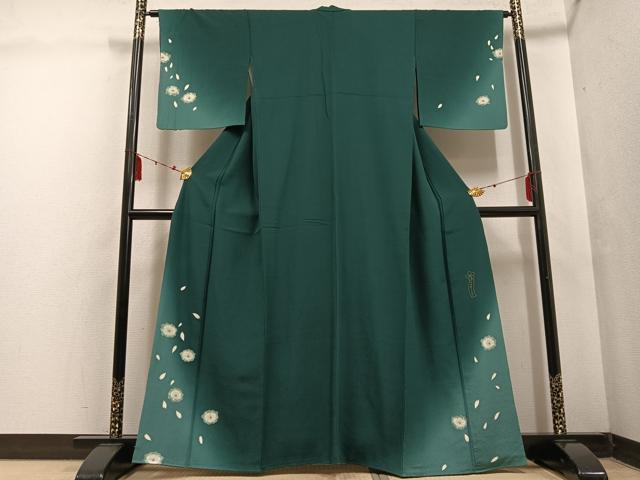 平和屋着物●世界的人形師　辻村寿三郎　ジュサブロー　訪問着　舞桜文　暈し染め　正絹　逸品　AABF4457ph 平和屋着物▽世界的人形師 辻村寿三郎 ジュサブロー 訪問着 単衣 舞桜