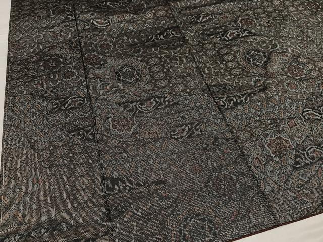 平和屋着物●上質な紬　花尽くし　正絹　逸品　未使用　AABF4469ph_3