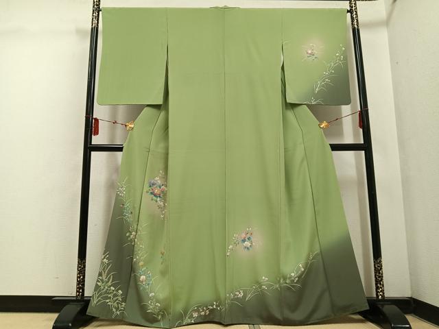 平和屋着物●赤城紬　小紋　丸文　高島屋扱い　正絹　逸品　AABF8784ph 平和屋着物○赤城紬 小紋 丸文 高島屋扱い 正絹 逸品 AABF8784ph