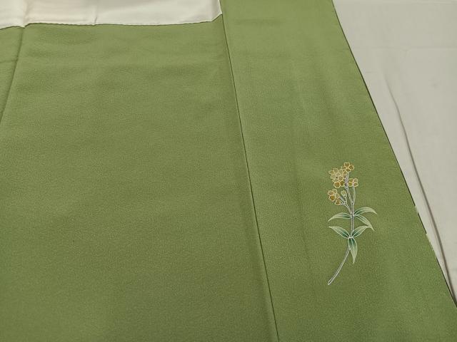 平和屋着物●訪問着　草花文　暈し染め　銀彩　正絹　逸品　AABF4495ph_6