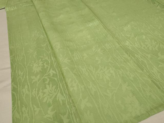 平和屋着物＊夏物　色無地　花唐草紋紗　苗色　正絹　逸品　AABF5106jd 平和屋着物＊夏物 色無地 花唐草紋紗 苗色 正絹 逸品 AABF5106jdの通販